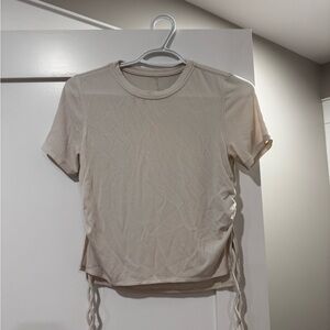Lululemon Athletica Cream Short Sleeve Top